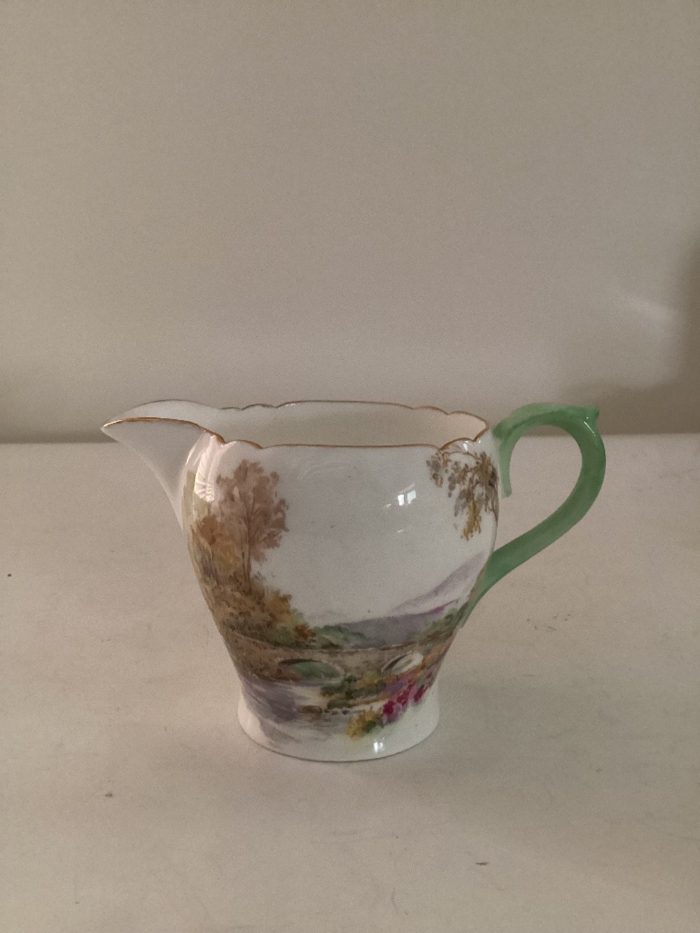 Vintage Shelley Pottery Heather Pattern Creamer EUC